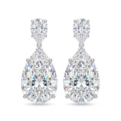 Captivating Pear Cut Drop Earring in Sterling Silver