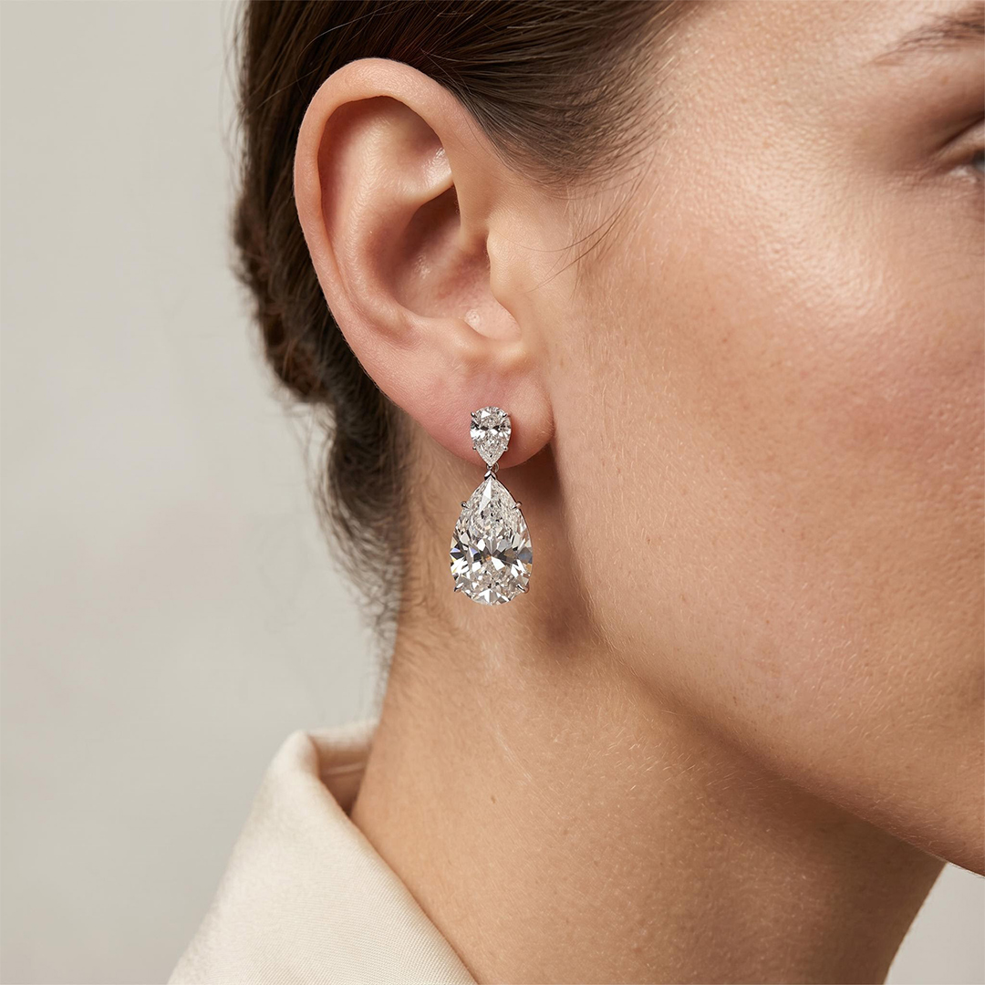 Captivating Pear Cut Drop Earring in Sterling Silver