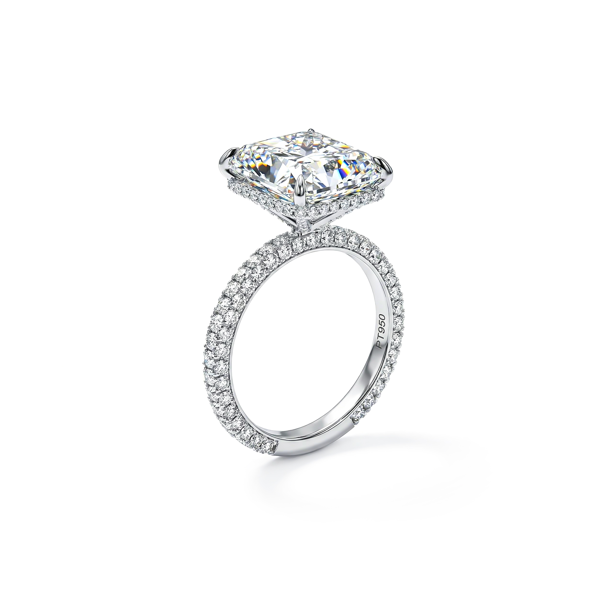 Elegant Radiant Cut 925 Sterling Silver Engagement Ring Elegant Radiant Cut 925 Sterling Silver Engagement Ring