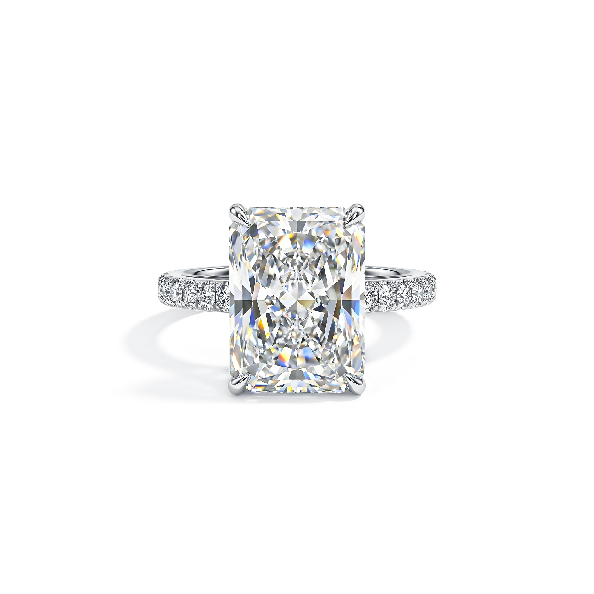 Elegant Radiant Cut 925 Sterling Silver Engagement Ring Elegant Radiant Cut 925 Sterling Silver Engagement Ring