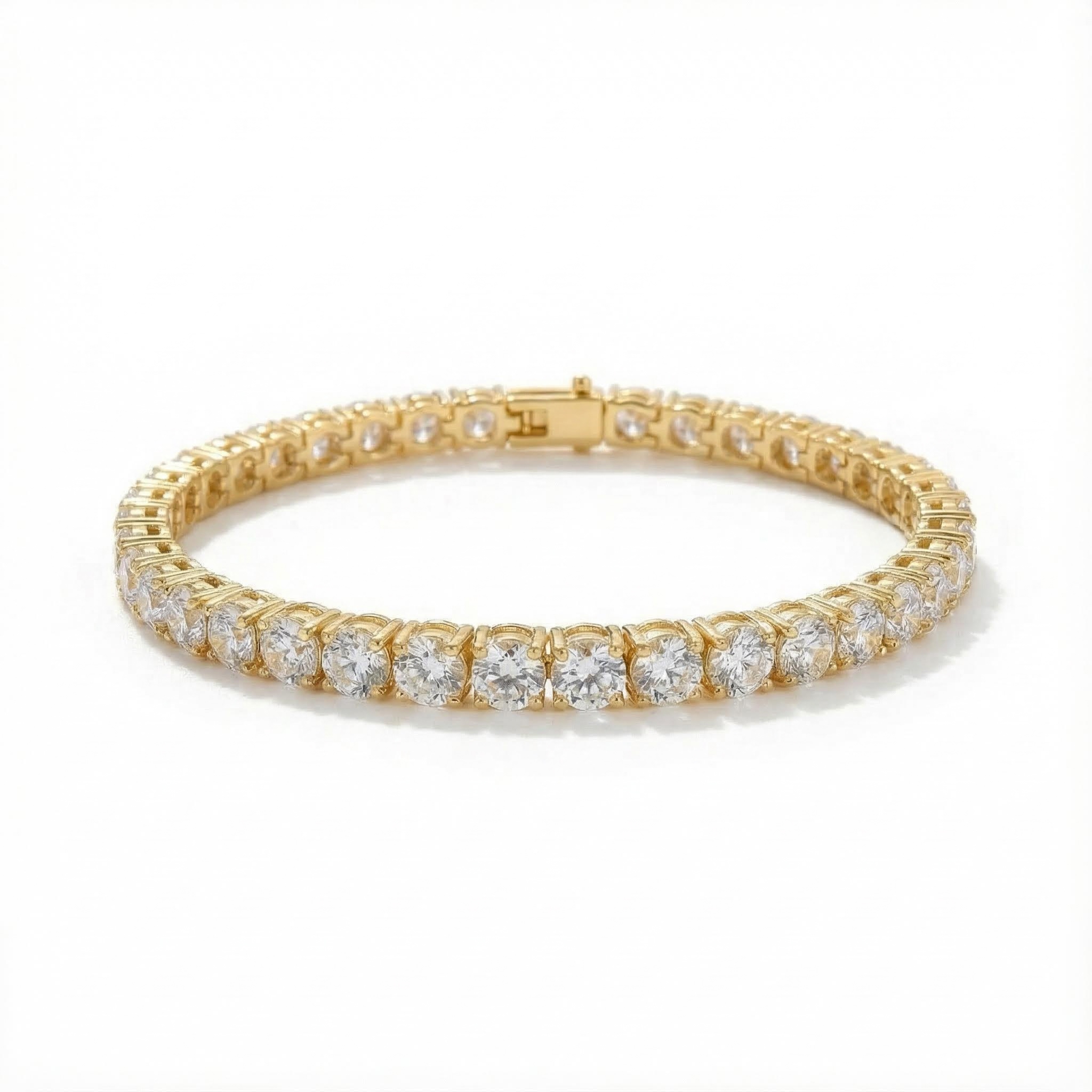Women's 3mm Single Row Tennis Bracelet in Gold