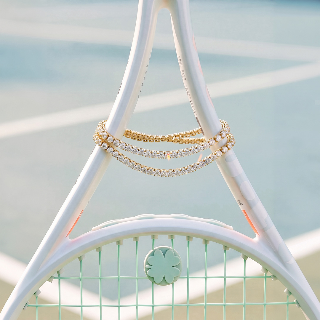 Women's 3mm Single Row Tennis Bracelet in Gold Women's 3mm Single Row Tennis Bracelet in Gold
