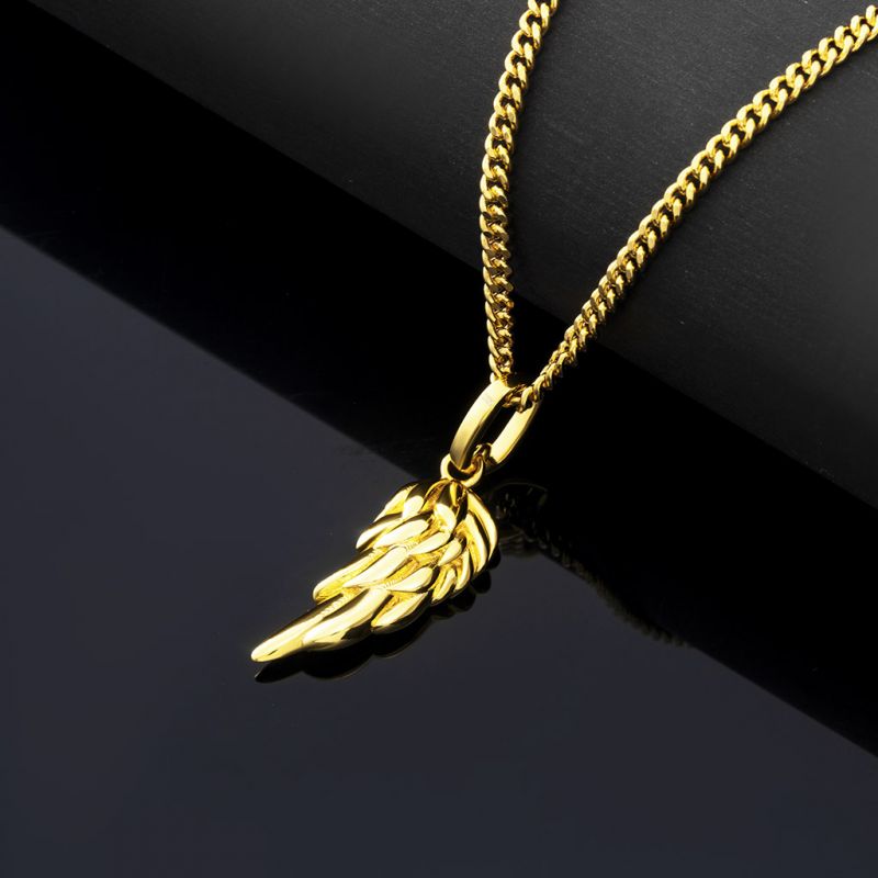 Women's Angel Wings Pendant in Gold