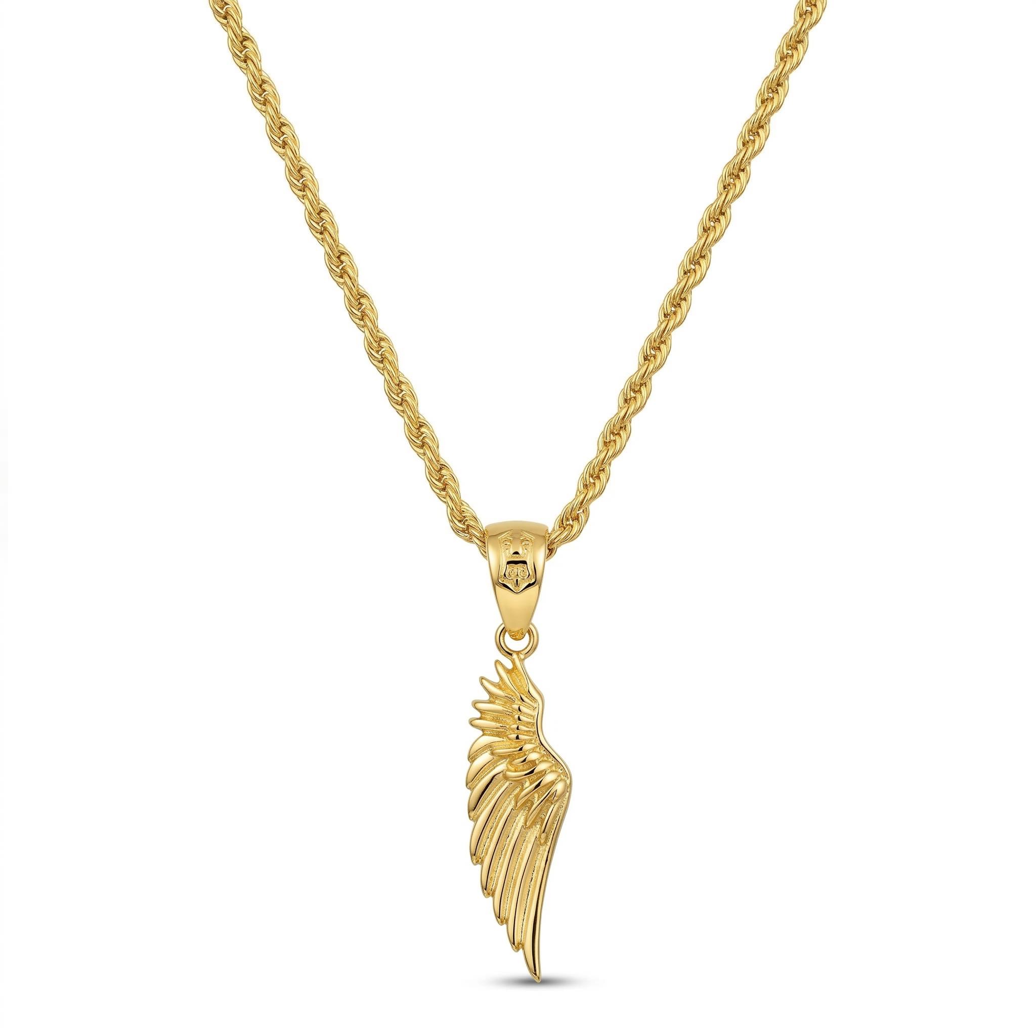 Women's Medium Angel Wing Pendant in Gold Women's Medium Angel Wing Pendant in Gold