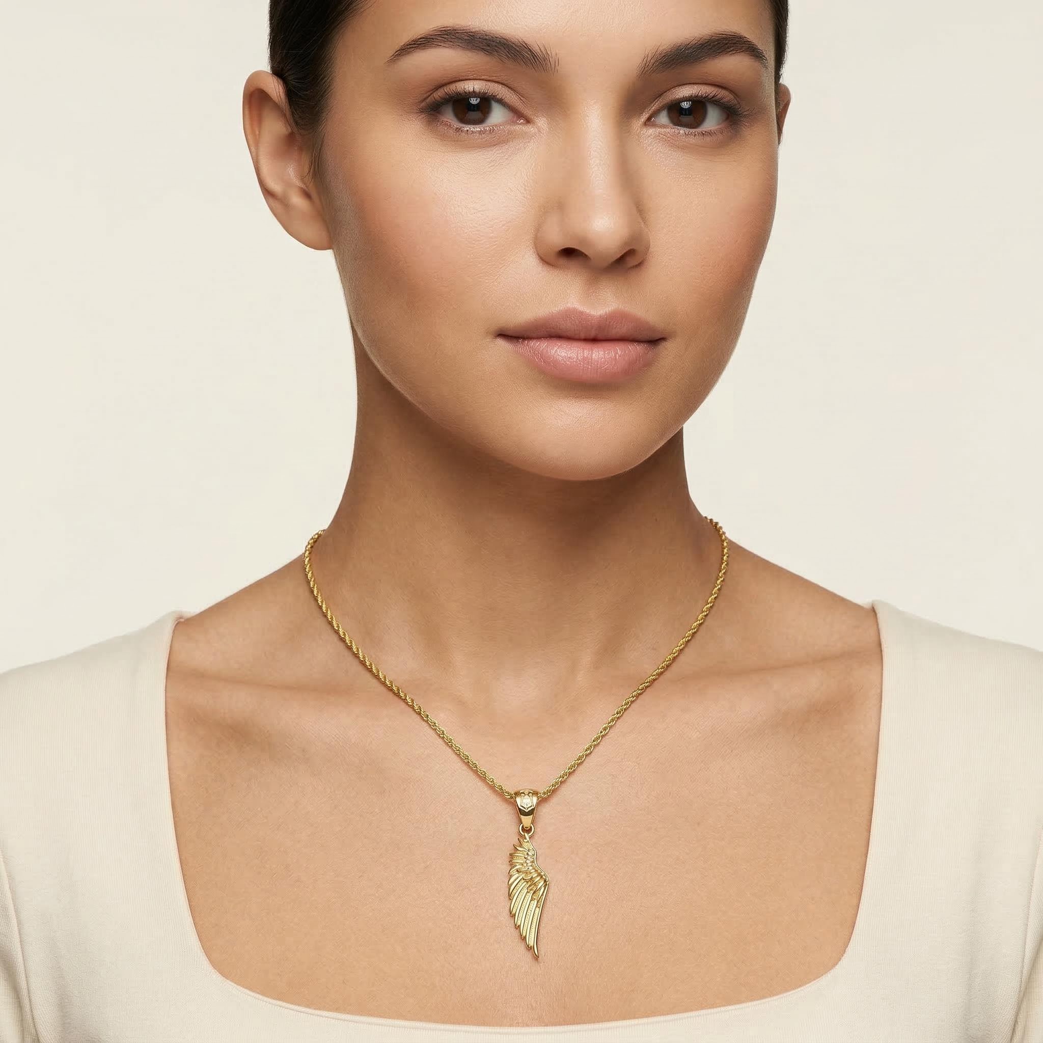 Women's Medium Angel Wing Pendant in Gold Women's Medium Angel Wing Pendant in Gold