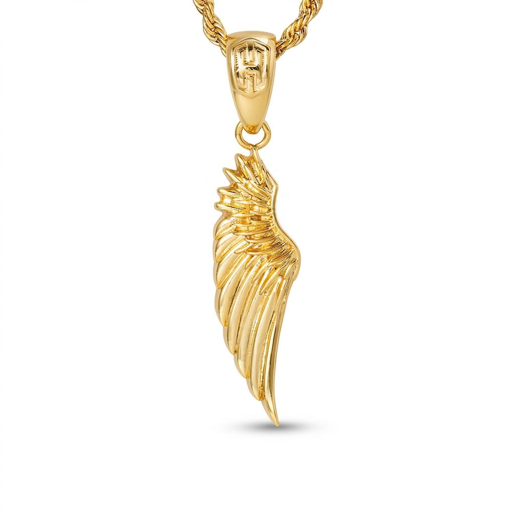 Women's Medium Angel Wing Pendant in Gold Women's Medium Angel Wing Pendant in Gold