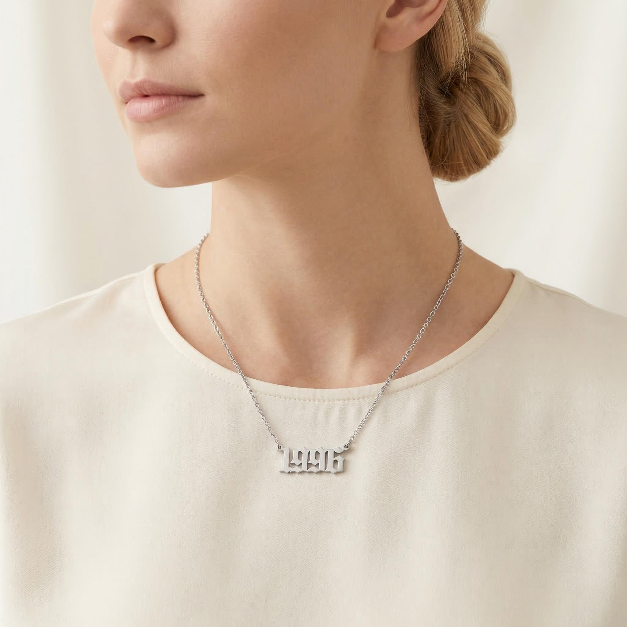 Personalized Birth Year Number Necklace