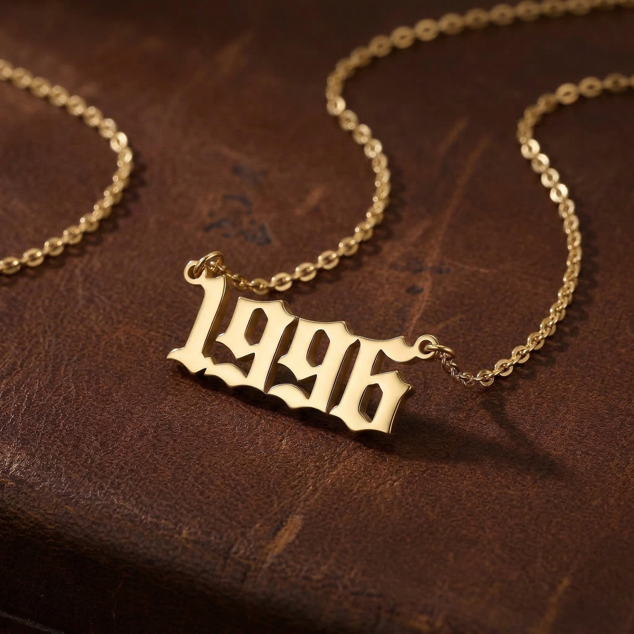 Personalized Birth Year Number Necklace