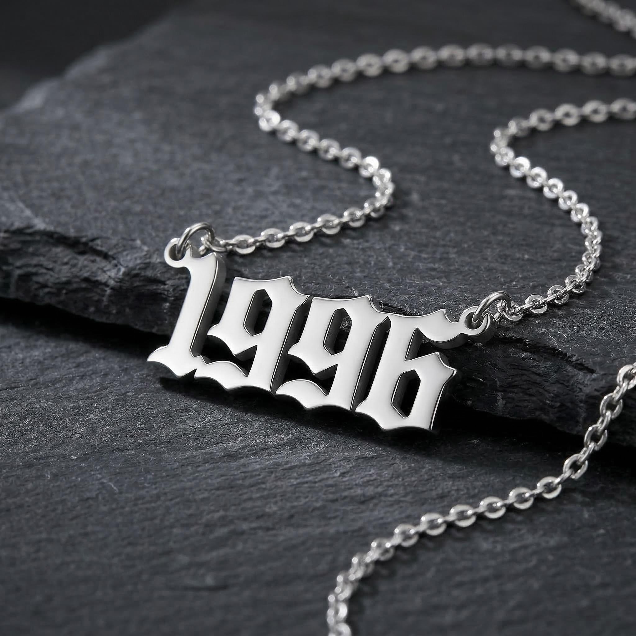 Personalized Birth Year Number Necklace