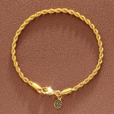 Women's 3mm Rope Bracelet in Gold