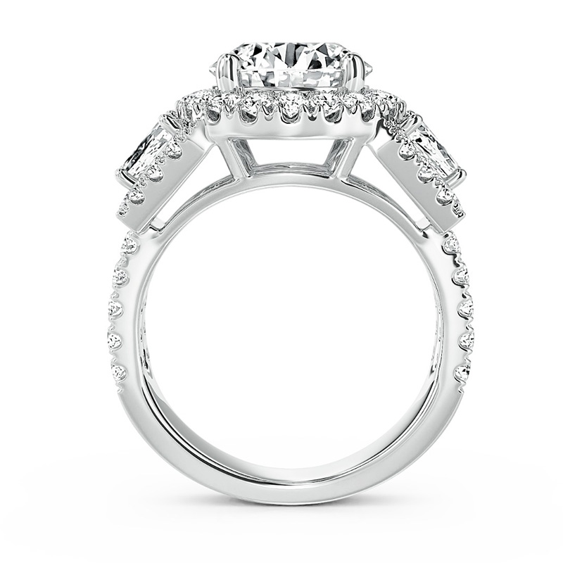 4.30 CT Round Cut Ring in White Gold