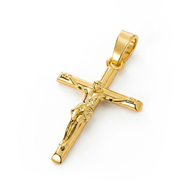 Crucifixion of Jesus Cross Pendant in Gold Crucifixion of Jesus Cross Pendant in Gold