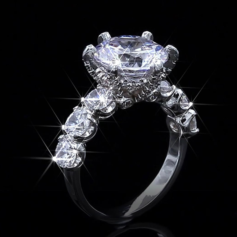 5CT Round Cut Engagement Ring