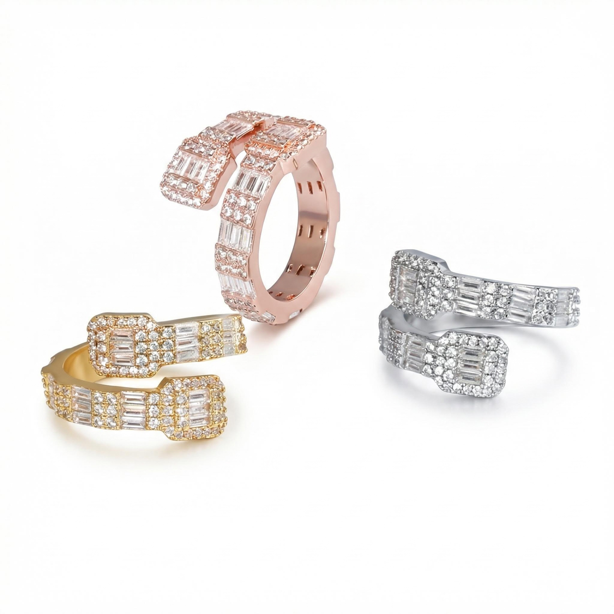 Iced Emerald Cut Ring