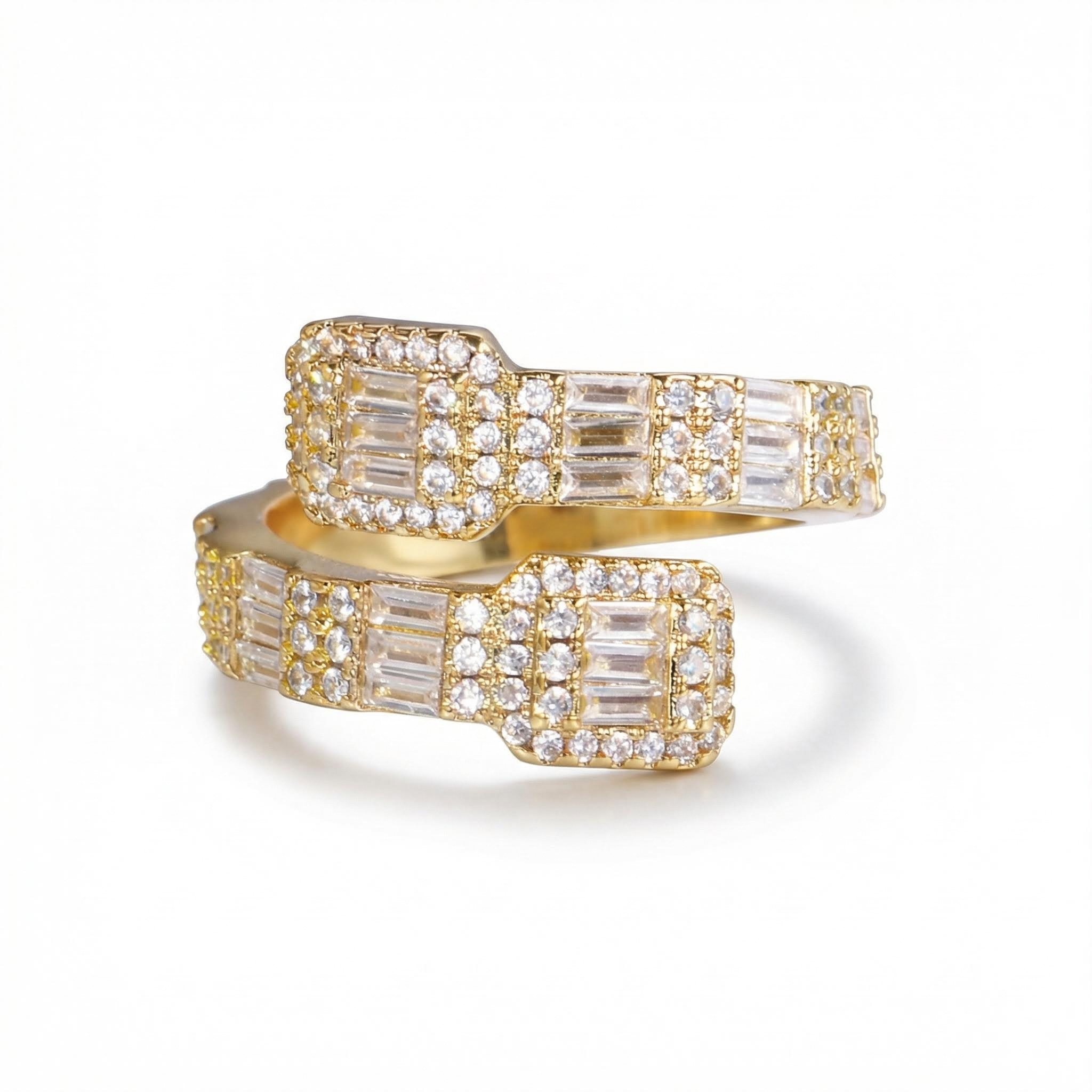 Iced Emerald Cut Ring