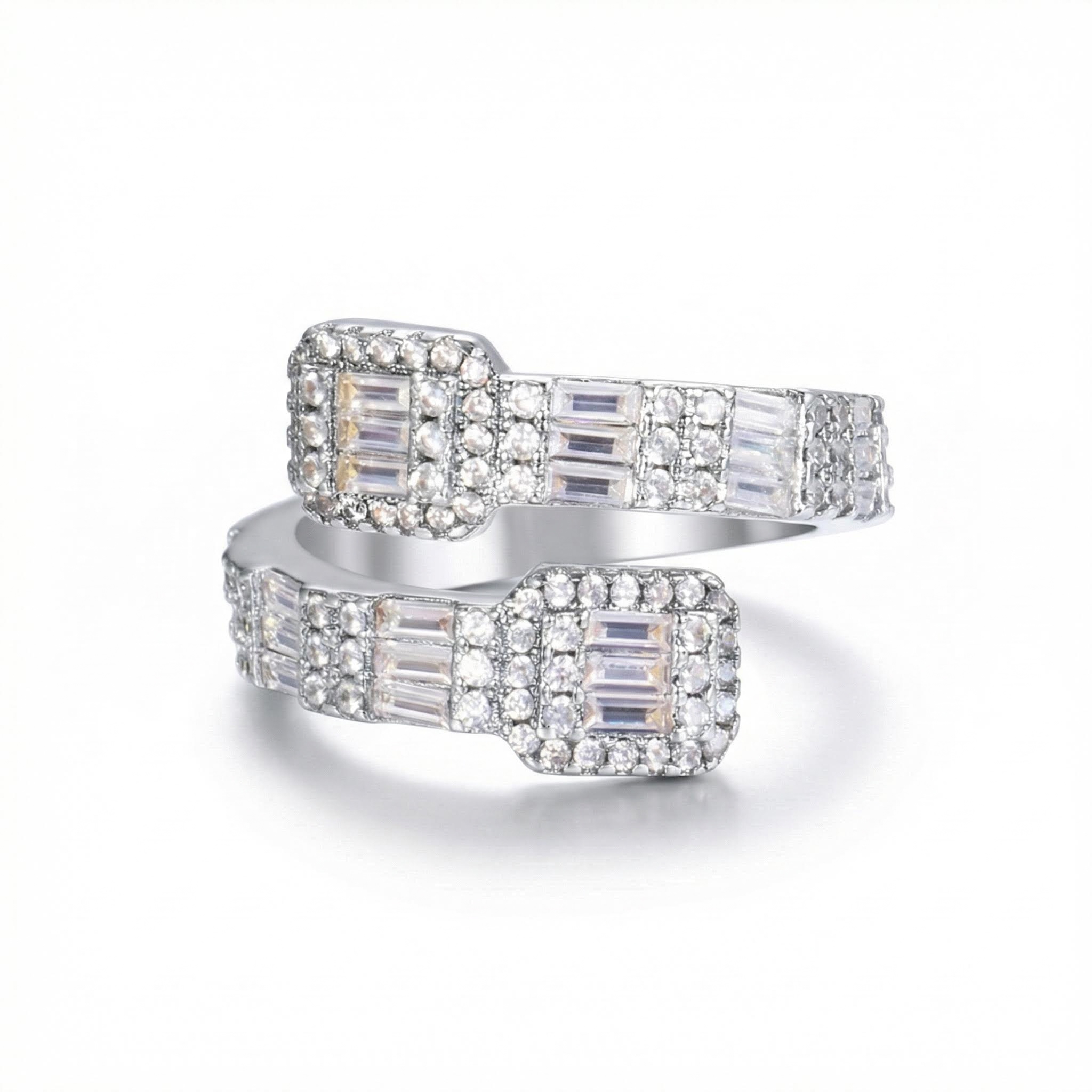 Iced Emerald Cut Ring