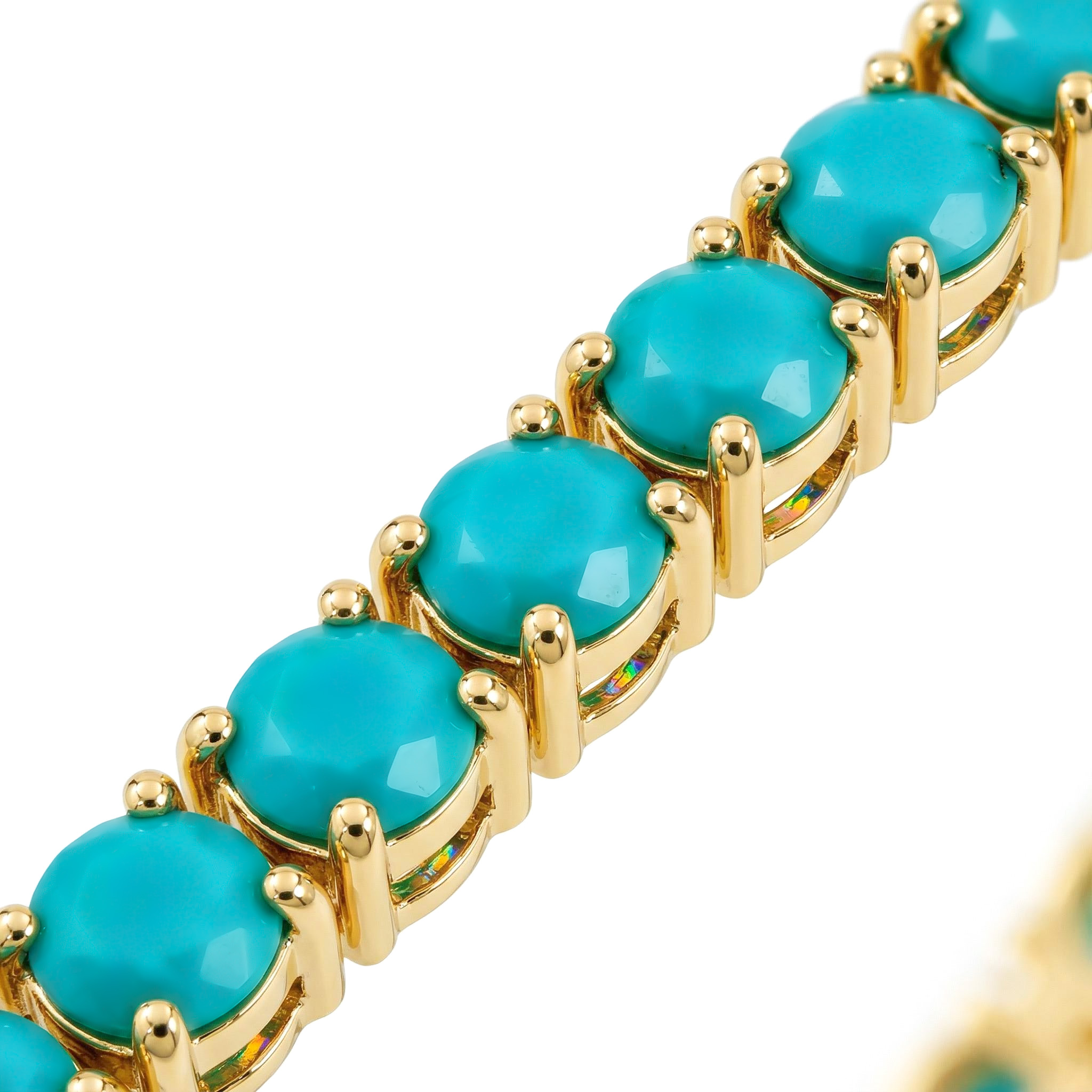 3mm Turquoises Paved Tennis Chain Bracelet