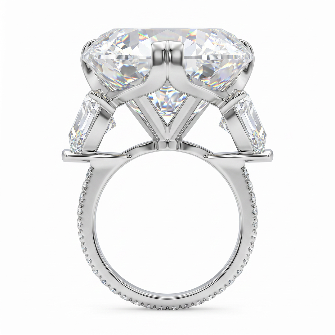  3-Stones Forever Love Heart Cut S925 Silver Ring