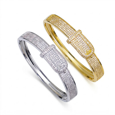 Iced Belt Buckle Bracelet