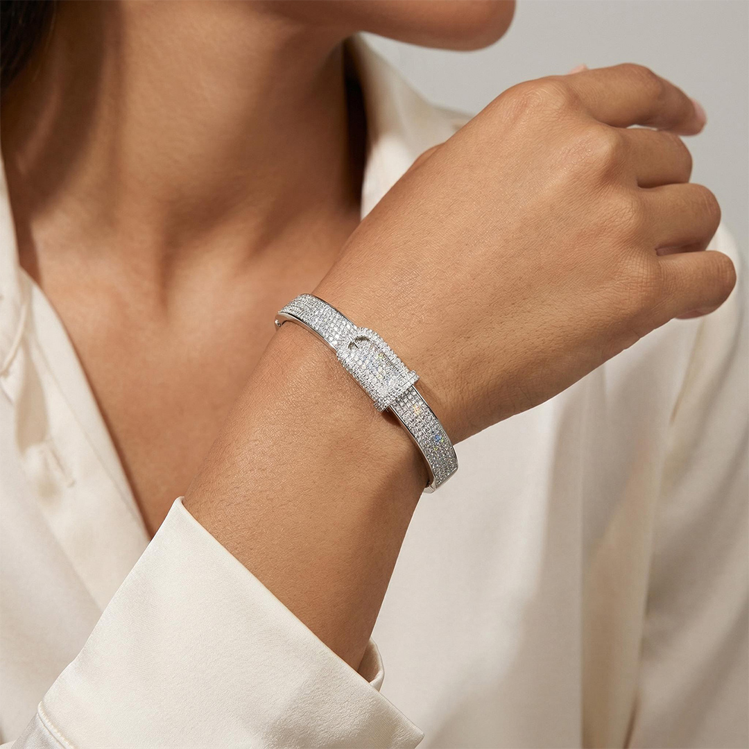 Iced Belt Buckle Bracelet