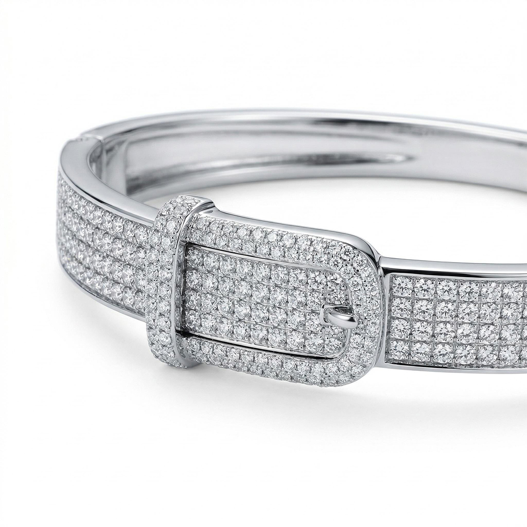 Iced Belt Buckle Bracelet