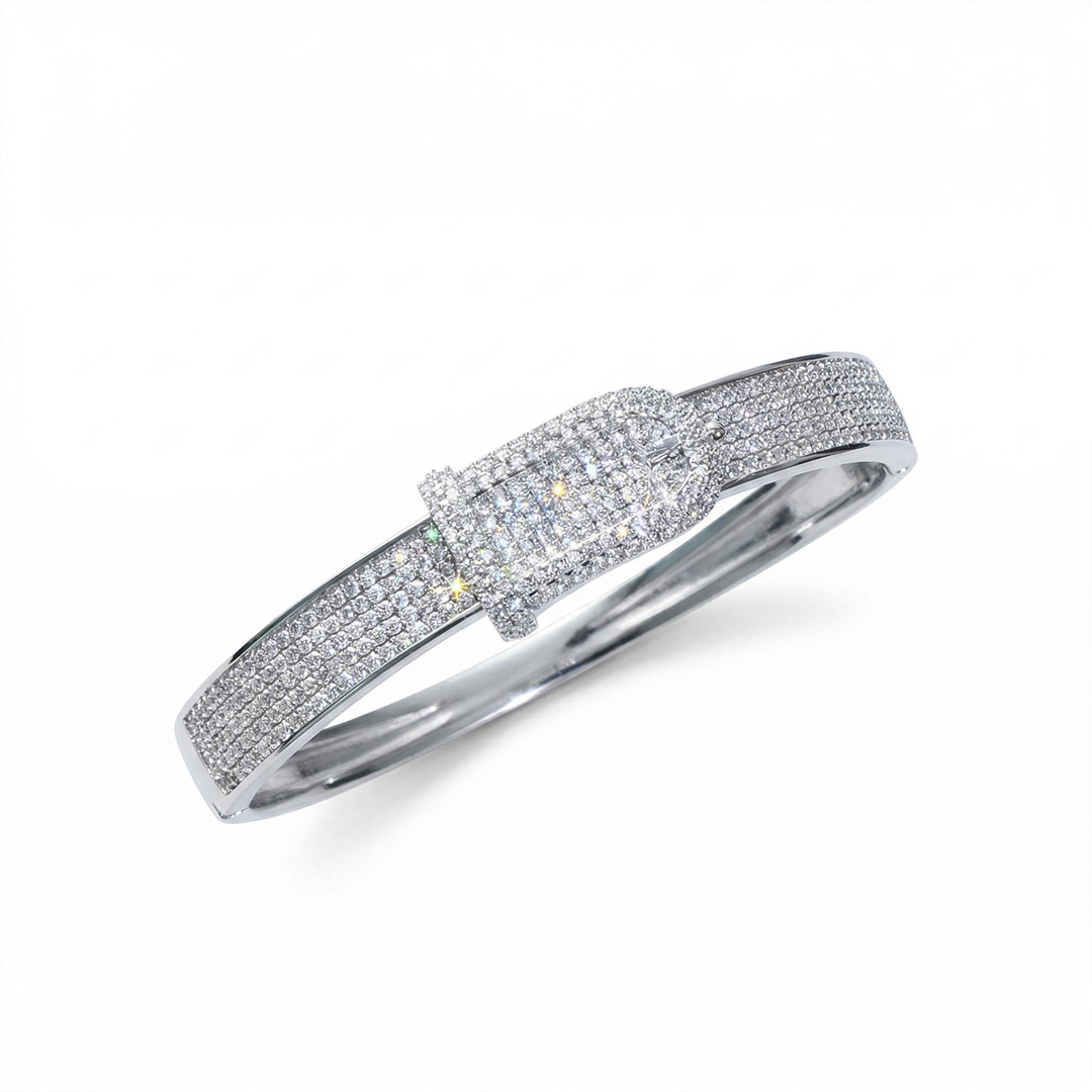 Iced Belt Buckle Bracelet