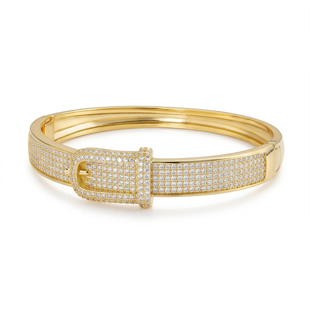 Iced Belt Buckle Bracelet