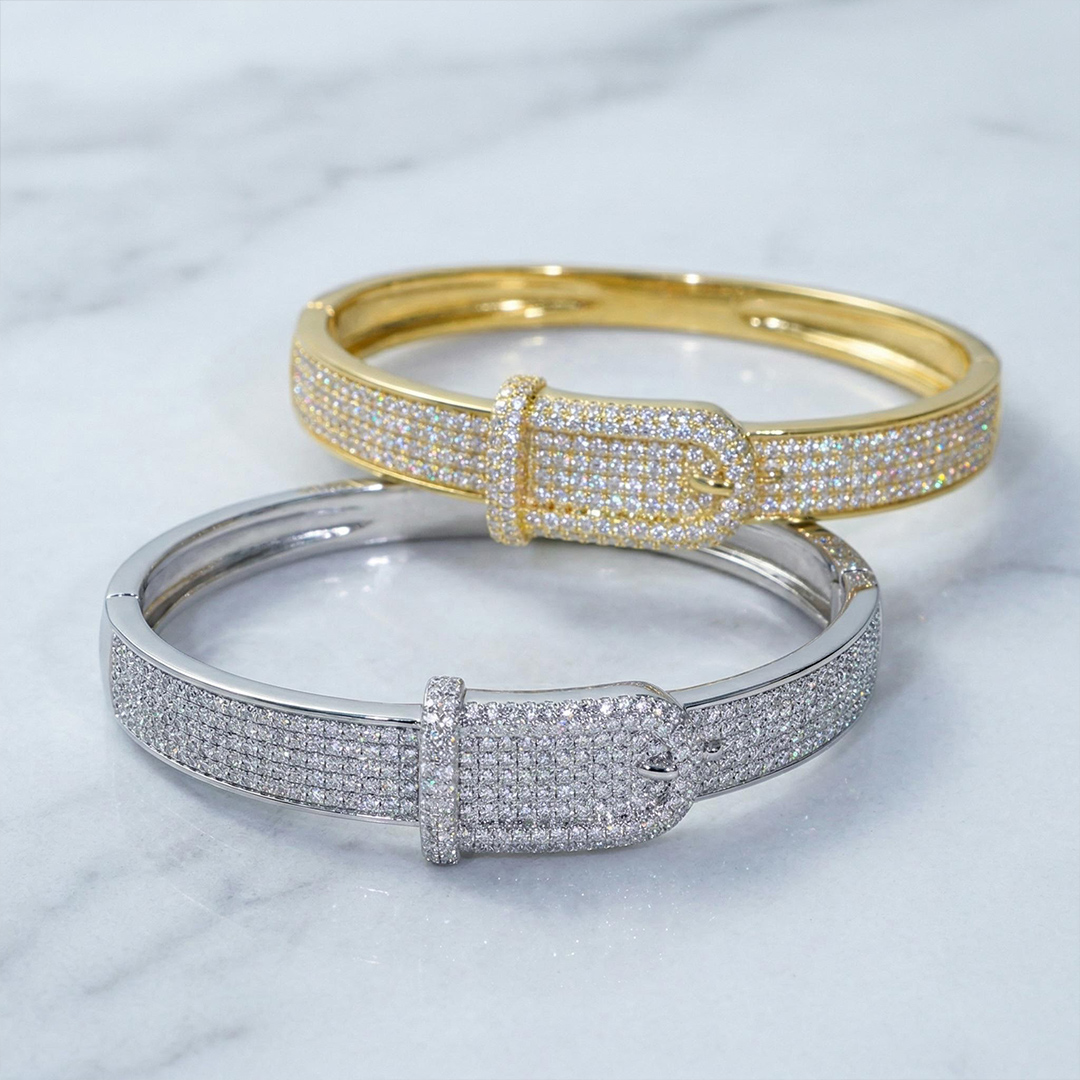 Iced Belt Buckle Bracelet