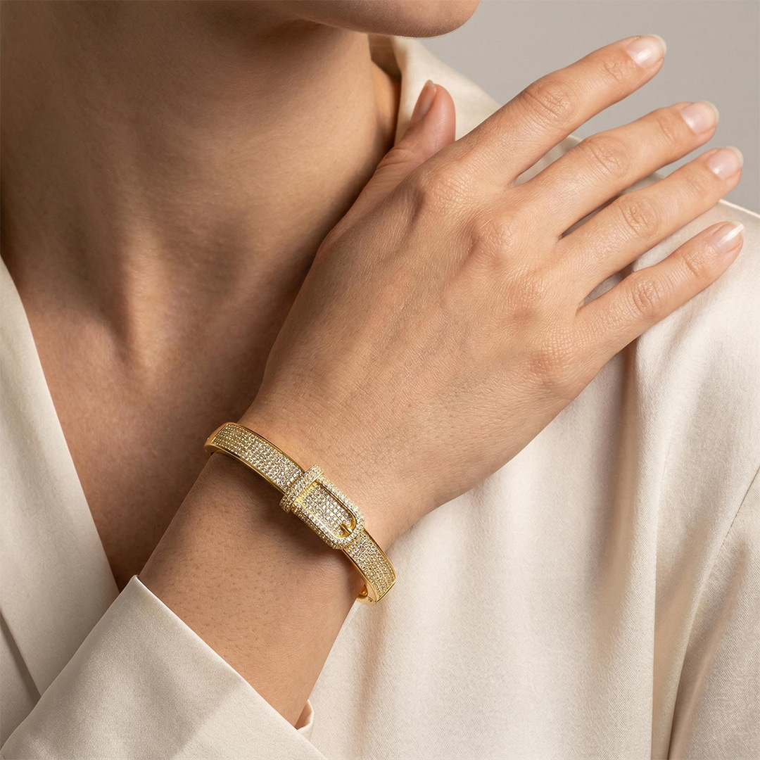 Iced Belt Buckle Bracelet