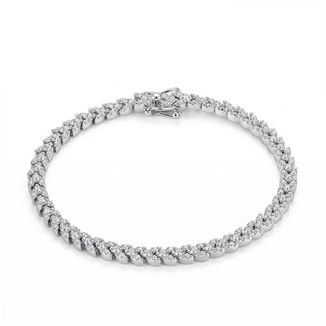 Wheat Ears Bracelet in 925 Sterling Silver