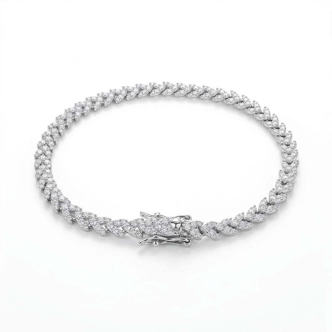 Wheat Ears Bracelet in 925 Sterling Silver