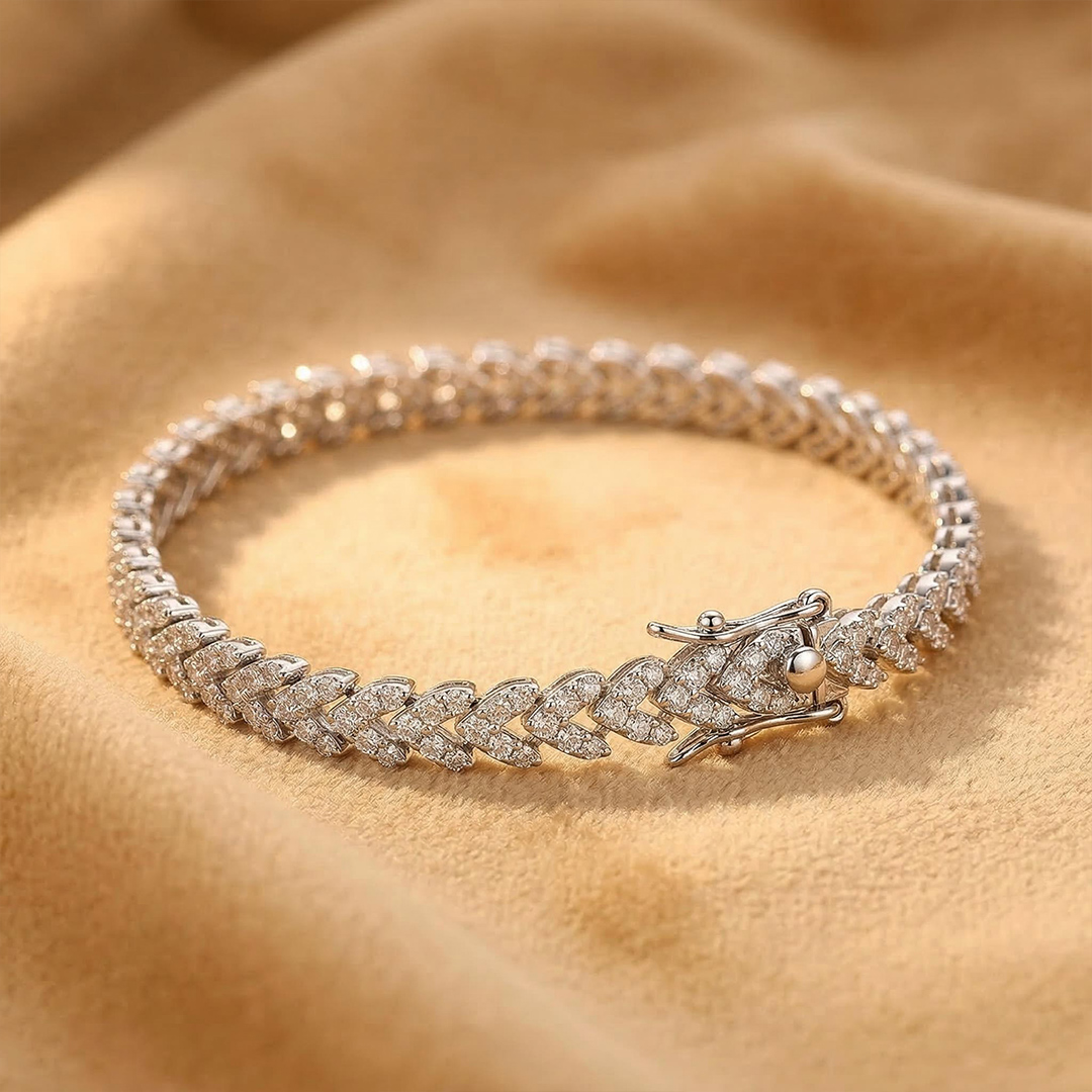 Wheat Ears Bracelet in 925 Sterling Silver