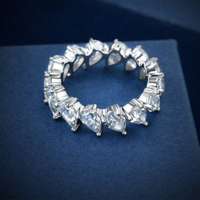  Pear Cut Eternity Band Ring