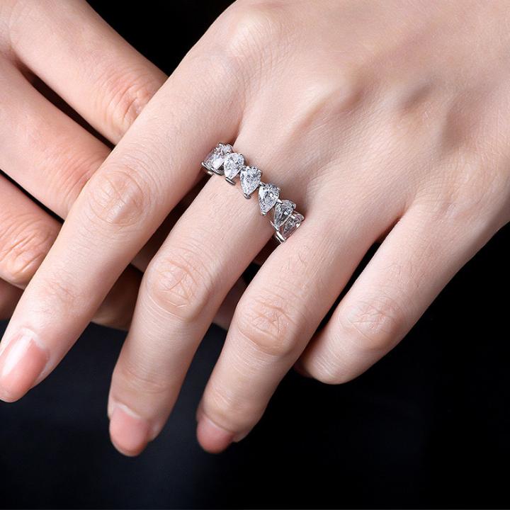  Pear Cut Eternity Band Ring