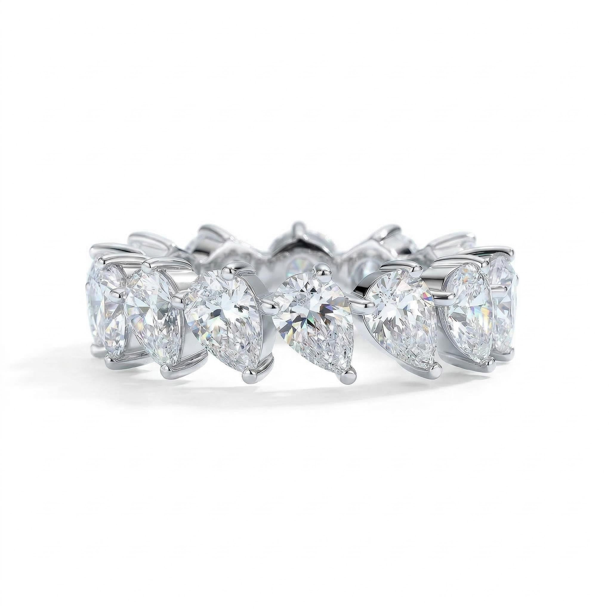  Pear Cut Eternity Band Ring