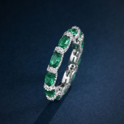 Micro Wave Oval Cut Eternity band
