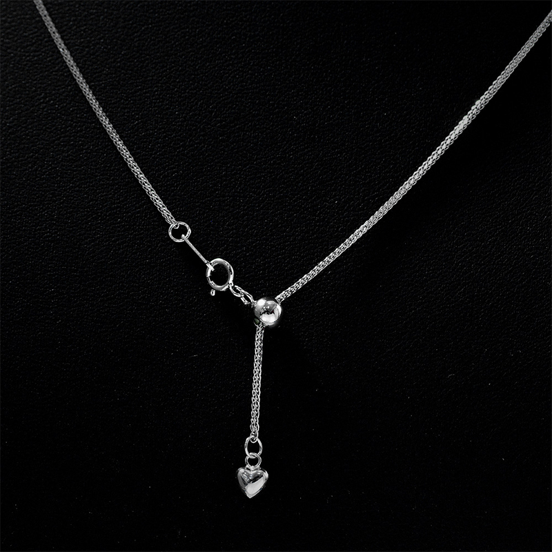 Slim Heart Pendant Necklace in S925 Silver