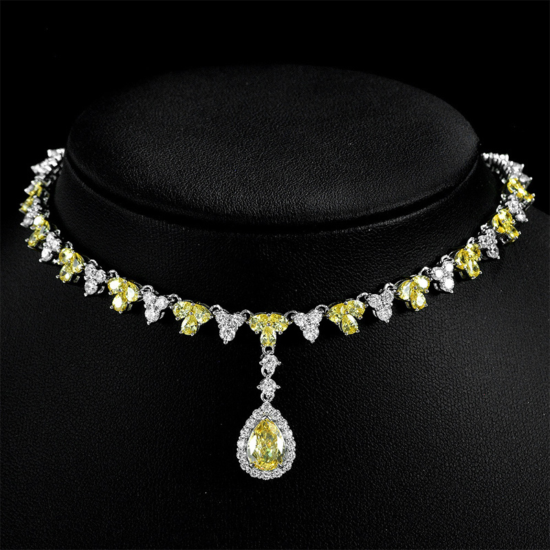 4CT Glamorous Pear Cut Pendant Necklace 4CT Glamorous Pear Cut Pendant Necklace
