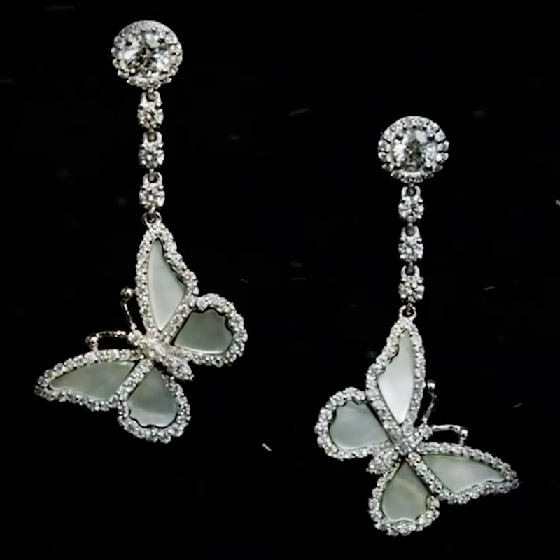 Captivating Butterfly S925 Silver Drop Earrings