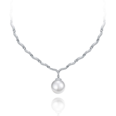  Pearl Pendant Necklace in 925 Sterling Silver