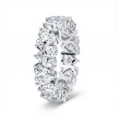  Sweet Heart Cut Eternity Band