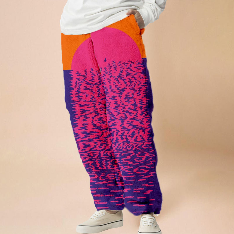 Flannel  Dusk Sunset Graffiti Casual Pants