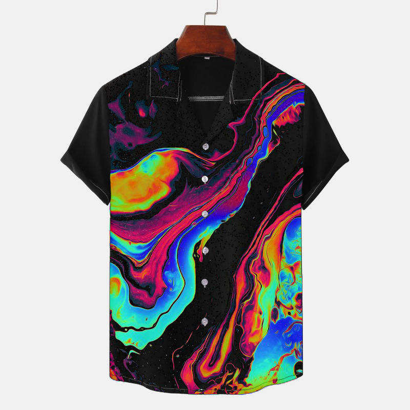 Rendering Printed Black Shirt Collection