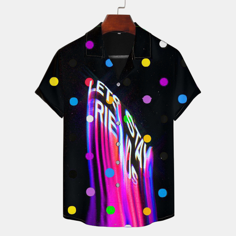 Creative Full Print Black Shirt Collection