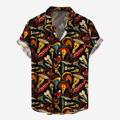 Men's Hawaiian Shirts Sexy Mushroom Print Aloha Shirt