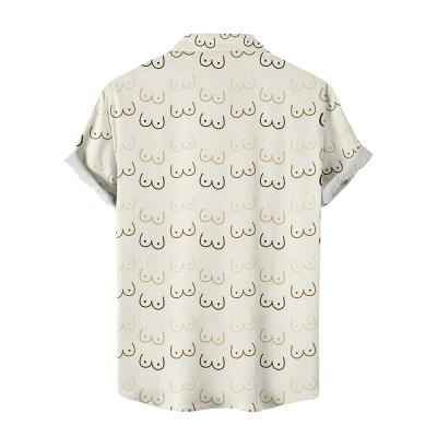 Men's Creative Fun Print Short Sleeve Hawaiian Shirt