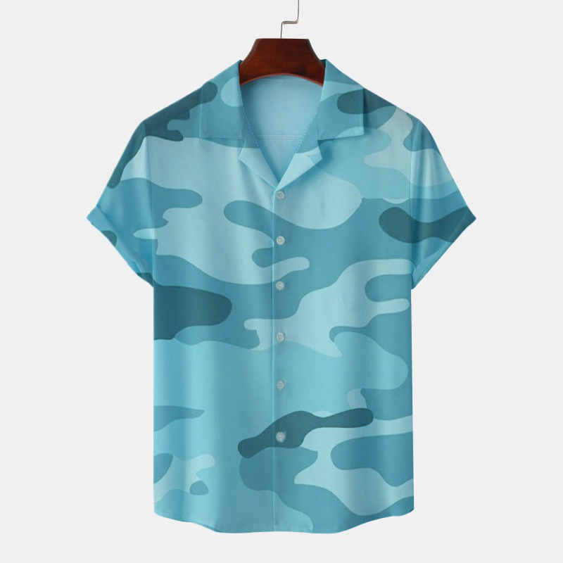 Men's Camouflage Print Hawaiian Shirt