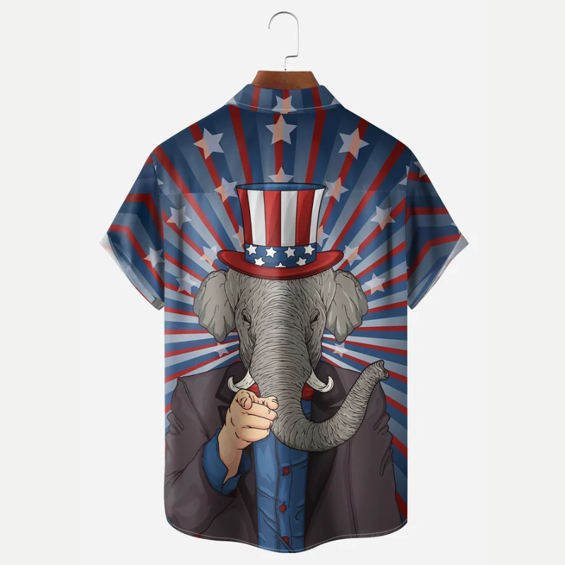 Independence Day Dinosaur Print Shirt