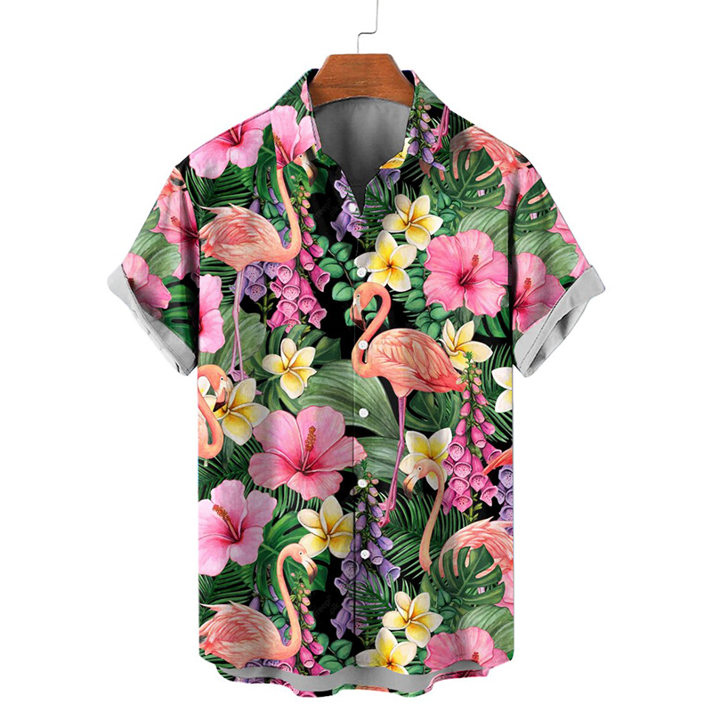 Ukiyo-e Dragon and Cloud Print Casual Hawaiian Shirt