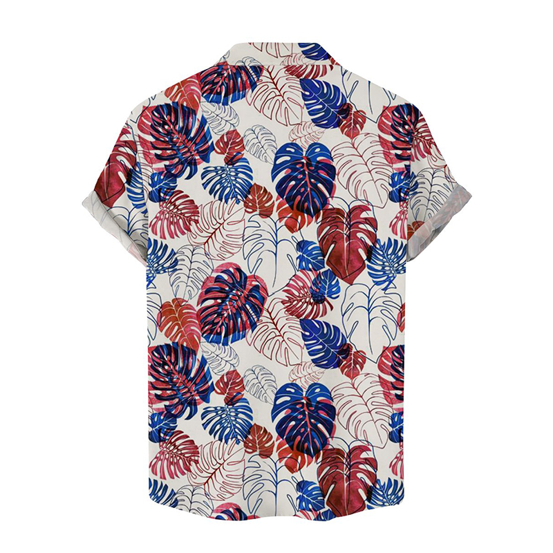 Ukiyo-e Dragon and Cloud Print Casual Hawaiian Shirt